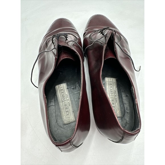 Daniele Ferradini Burgundy Classic Men\'s Brogue Leather Dress Shoes Size 8.5 main image 4
